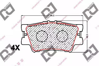 Комплект тормозных колодок DJ PARTS BP1638